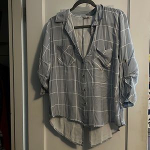 Sim & Sam grey button up Size-XL